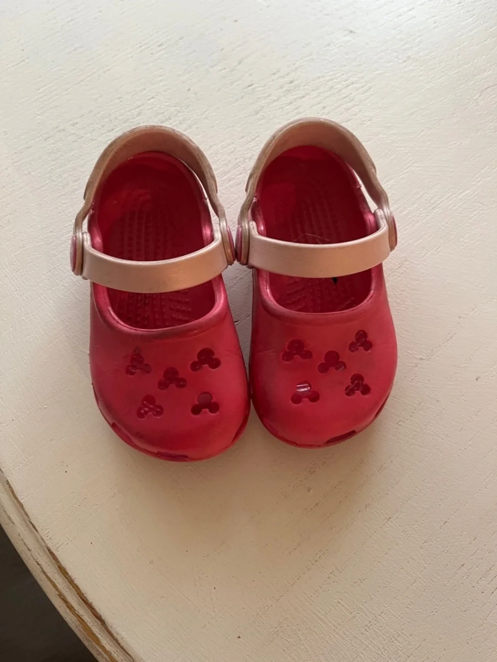 Crocs Mary Jane Style Clog with Pink Strap Disney